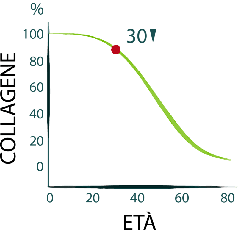 diminuzione di Collagene